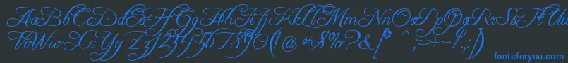 Freebsc Font – Blue Fonts on Black Background