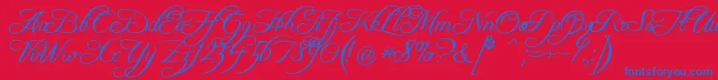 fuente Freebsc – Fuentes Azules Sobre Fondo Rojo