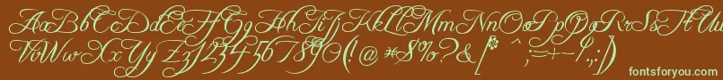Шрифт Freebsc – зелёные шрифты на коричневом фоне