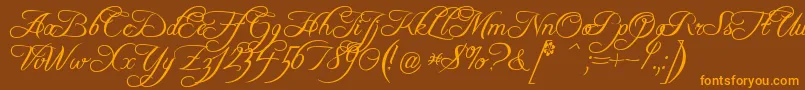 Freebsc Font – Orange Fonts on Brown Background