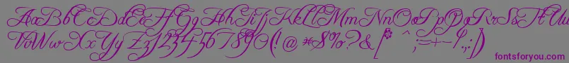 Freebsc-fontti – violetit fontit harmaalla taustalla