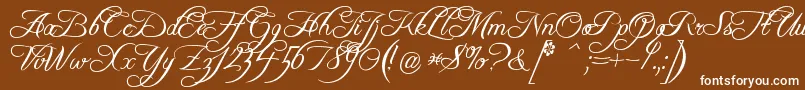 フォントFreebsc – 茶色の背景に白い文字