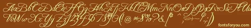 Шрифт Freebsc – жёлтые шрифты на коричневом фоне