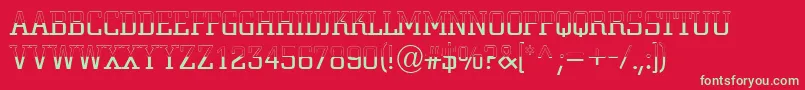 Cityno5 Font – Green Fonts on Red Background
