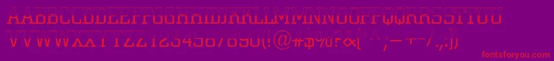 Cityno5-Schriftart – Rote Schriften auf violettem Hintergrund