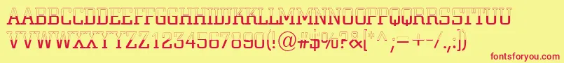 Cityno5 Font – Red Fonts on Yellow Background