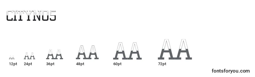 Cityno5 Font Sizes