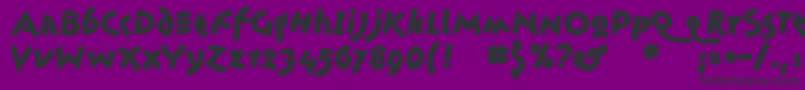 フォントJonasBold – 紫の背景に黒い文字