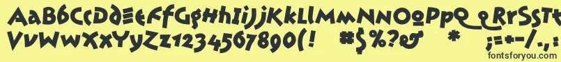 JonasBold Font – Black Fonts on Yellow Background