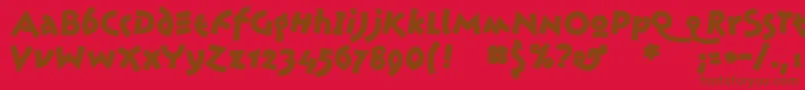 JonasBold Font – Brown Fonts on Red Background