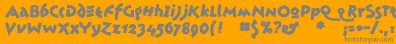 JonasBold Font – Gray Fonts on Orange Background