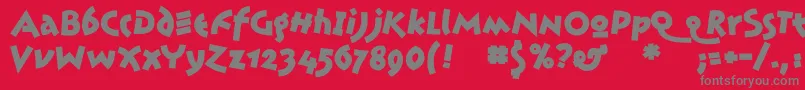 JonasBold Font – Gray Fonts on Red Background