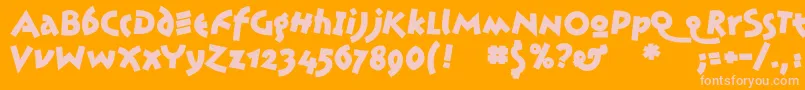 JonasBold Font – Pink Fonts on Orange Background