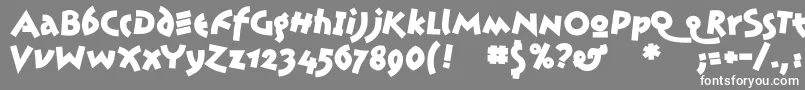 フォントJonasBold – 灰色の背景に白い文字