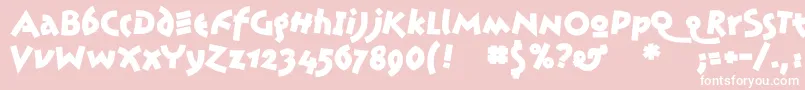 JonasBold Font – White Fonts on Pink Background