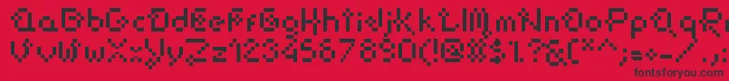 FlowerPixellowzz Font – Black Fonts on Red Background
