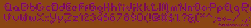 FlowerPixellowzz Font – Purple Fonts on Brown Background