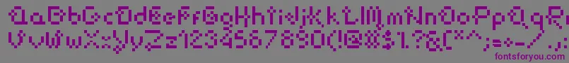 FlowerPixellowzz Font – Purple Fonts on Gray Background