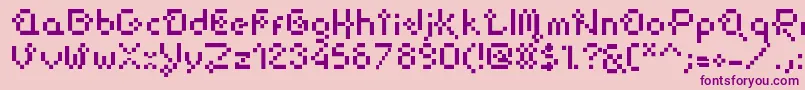 Police FlowerPixellowzz – polices violettes sur fond rose