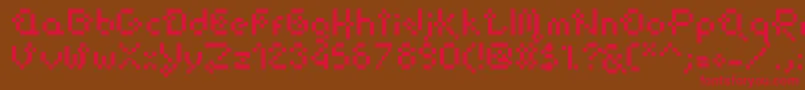 FlowerPixellowzz Font – Red Fonts on Brown Background