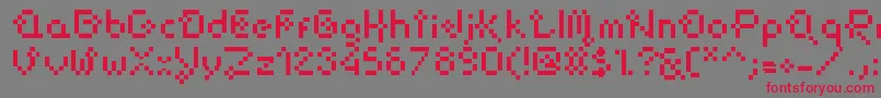 FlowerPixellowzz Font – Red Fonts on Gray Background