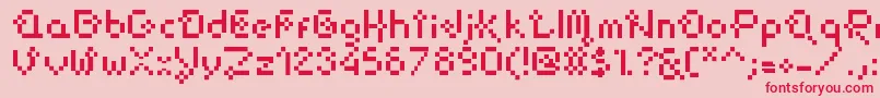 Police FlowerPixellowzz – polices rouges sur fond rose
