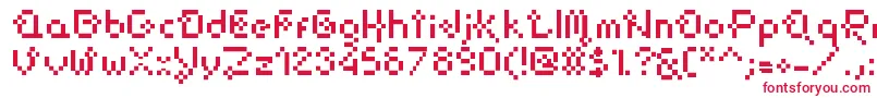 フォントFlowerPixellowzz – 白い背景に赤い文字
