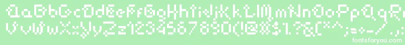 FlowerPixellowzz Font – White Fonts on Green Background