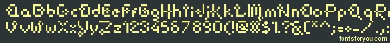 Шрифт FlowerPixellowzz – жёлтые шрифты на чёрном фоне