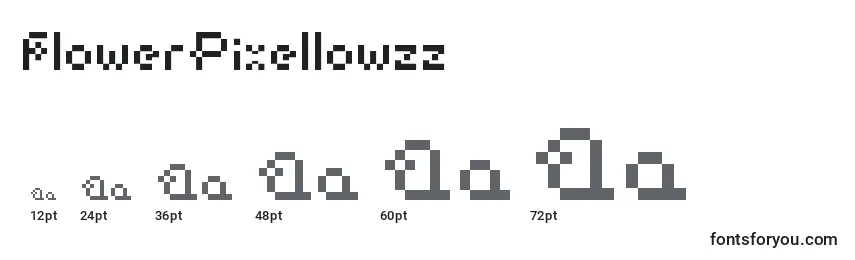 FlowerPixellowzz Font Sizes