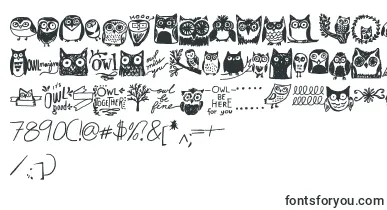 Owlmazing font – Fonts Animals