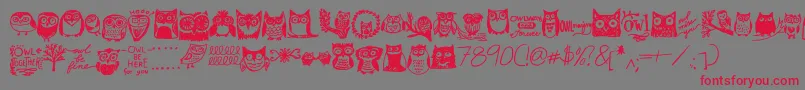 Owlmazing Font – Red Fonts on Gray Background