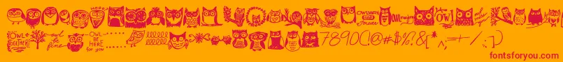 Owlmazing Font – Red Fonts on Orange Background