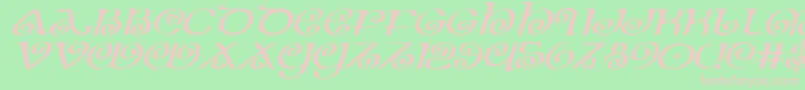 TheShireExpandedItalic Font – Pink Fonts on Green Background