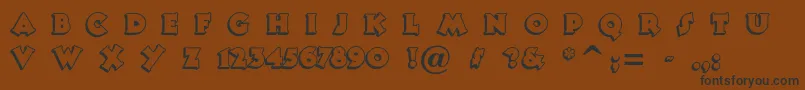 More about Tooneynoodle Font Tooneynoodle Font – Black Fonts on Brown Background