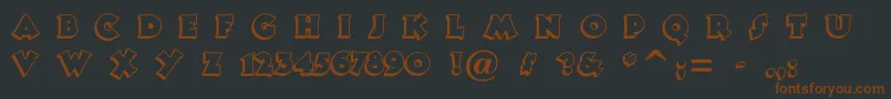 Tooneynoodle Font – Brown Fonts on Black Background