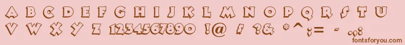 Tooneynoodle Font – Brown Fonts on Pink Background