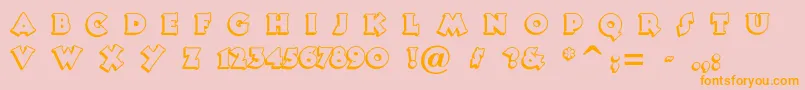 Tooneynoodle Font – Orange Fonts on Pink Background