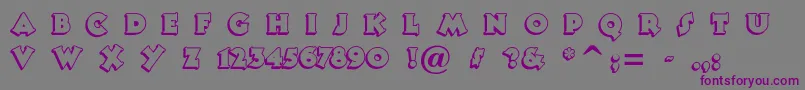 Tooneynoodle Font – Purple Fonts on Gray Background