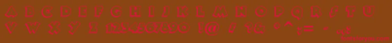Tooneynoodle Font – Red Fonts on Brown Background