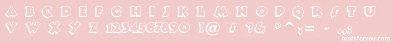 Tooneynoodle Font – White Fonts on Pink Background