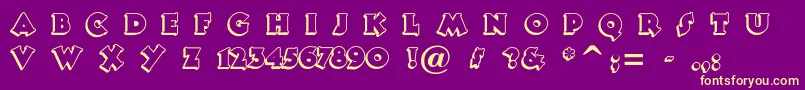 More about Tooneynoodle Font Tooneynoodle Font – Yellow Fonts on Purple Background