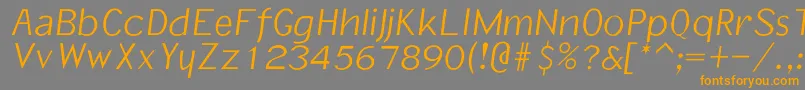 Memo Font – Orange Fonts on Gray Background