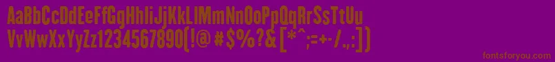 H.H.SamuelFontDefharo Font – Brown Fonts on Purple Background