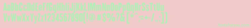 H.H.SamuelFontDefharo Font – Green Fonts on Pink Background