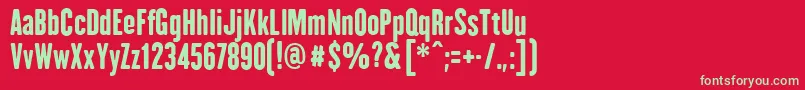 H.H.SamuelFontDefharo Font – Green Fonts on Red Background