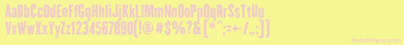 H.H.SamuelFontDefharo Font – Pink Fonts on Yellow Background