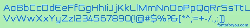 ReformationSansRegular Font – Blue Fonts on Green Background