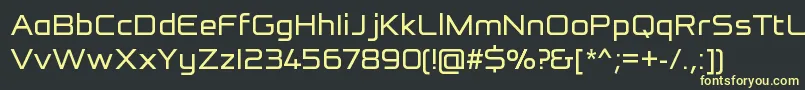 ReformationSansRegular Font – Yellow Fonts on Black Background