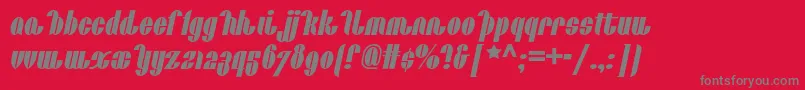 Catalunyachoochoonf Font – Gray Fonts on Red Background